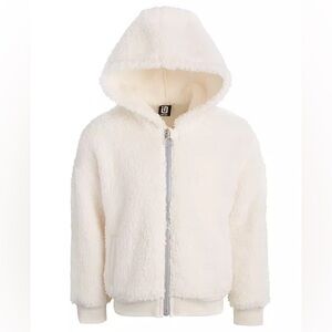 NWT ID Ideology Toddler & Little Girls Solid Faux Sherpa Hooded Jacket